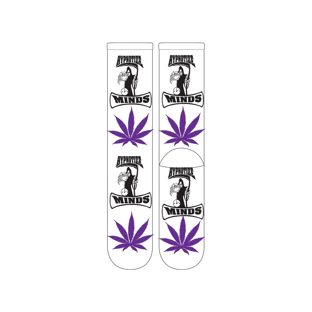 HYPNOTIZE MINDS PLANTLIFE SOCK - WHITE HYPNOTIZE MINDS PLANTLIFE SOCK - WHITE