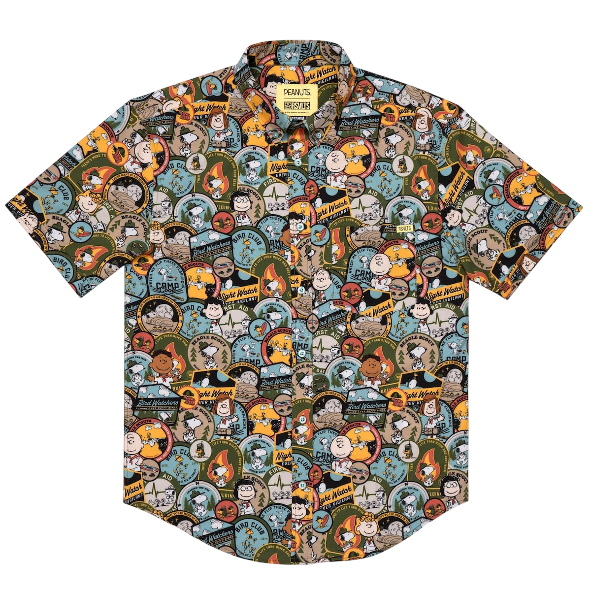 RSVLTS Peanuts RSVLTS Peanuts "Merit Badges" – KUNUFLEX Short Sleeve Shirt