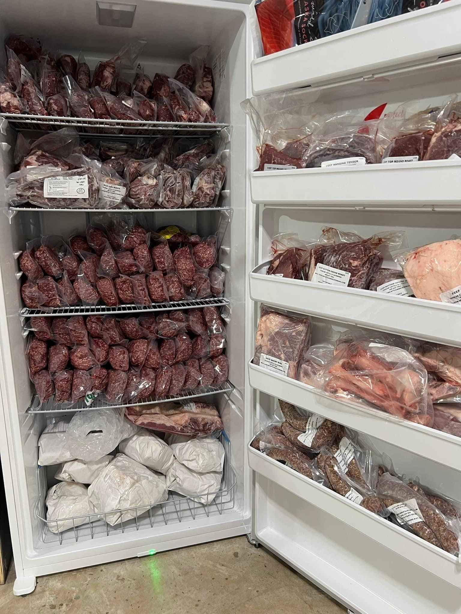 Brand new GE 21.3 cu ft upright freezer, energy efficient storage for 1/4 or 1/2 steer beef, delivery and install included