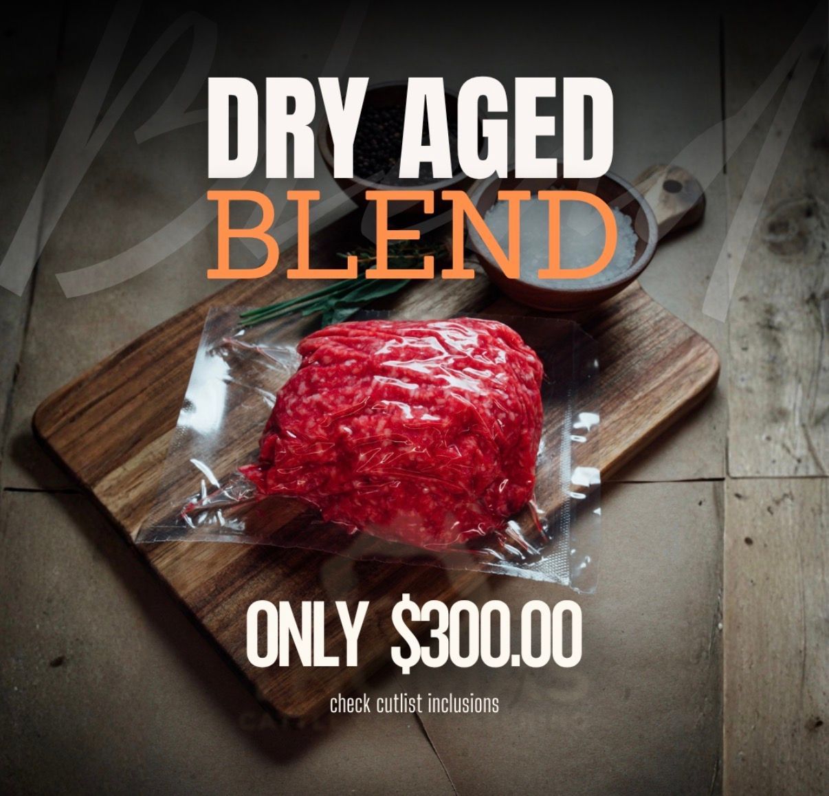 Dry aged blend 85/15 30lbs