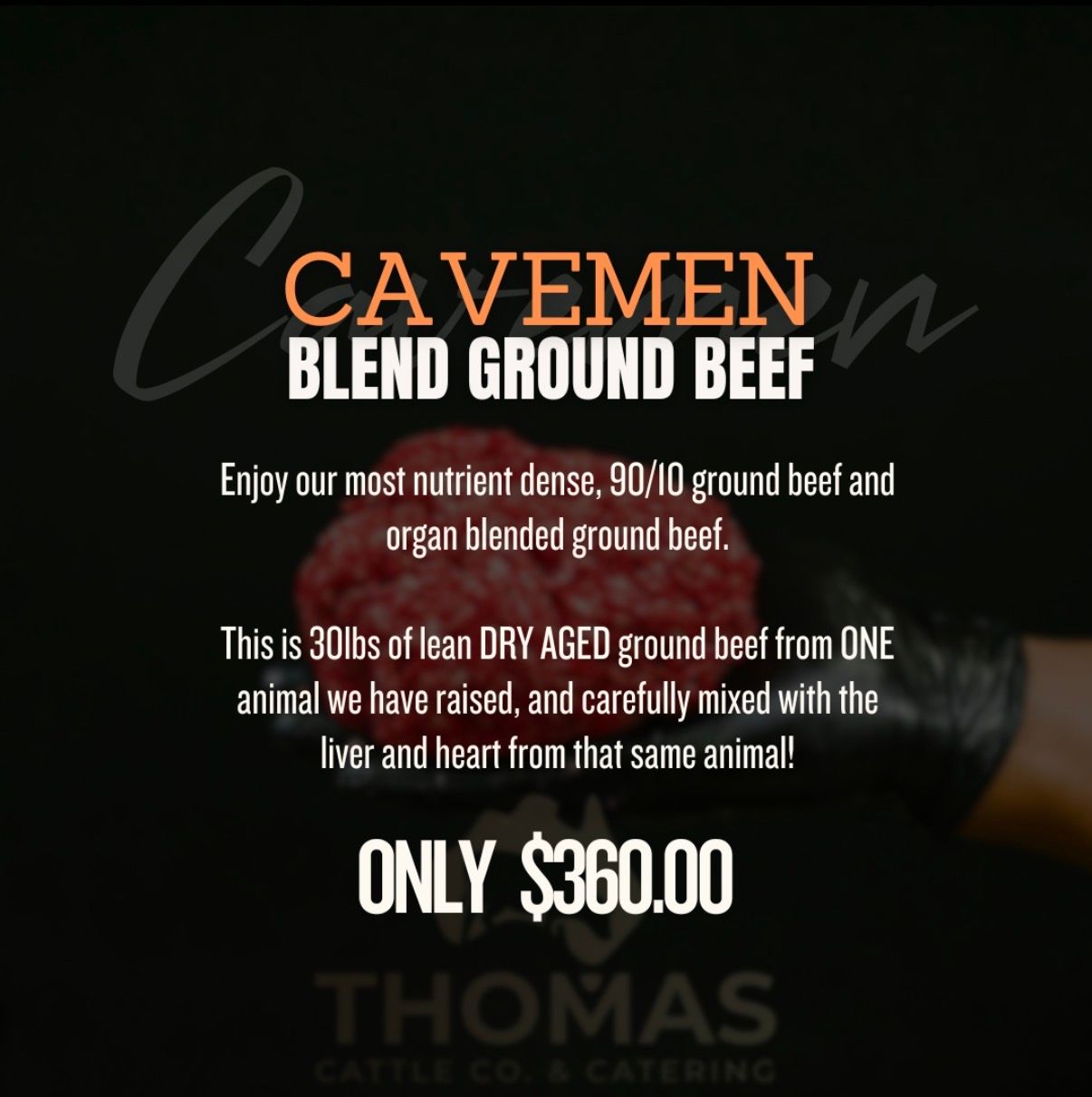 Caveman blend ground beef