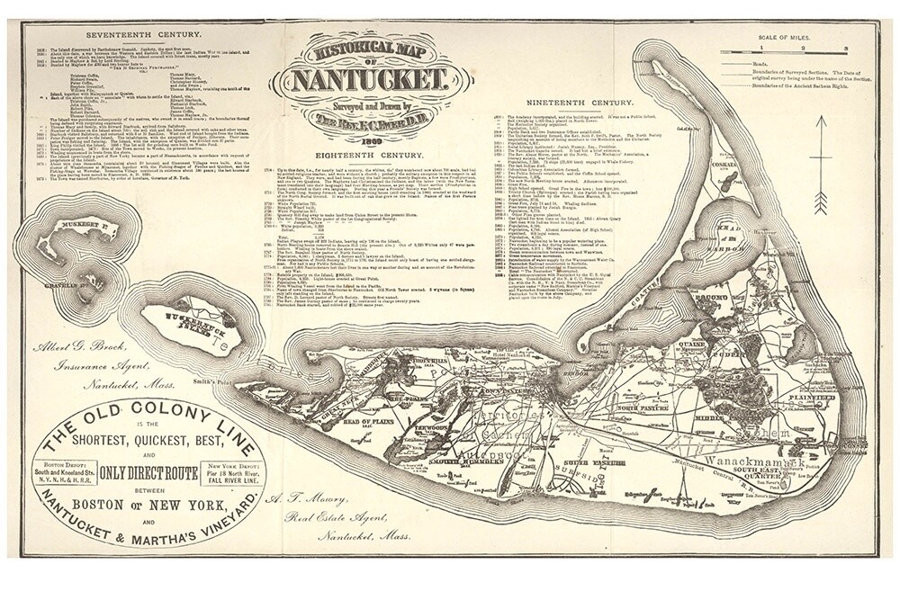 Ewer Map of Nantucket, 1869