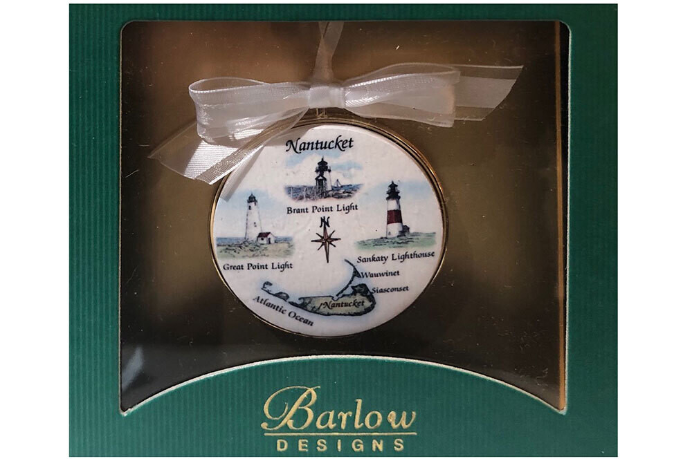 Medallion Christmas Ornament: Nantucket Island Lighthouses