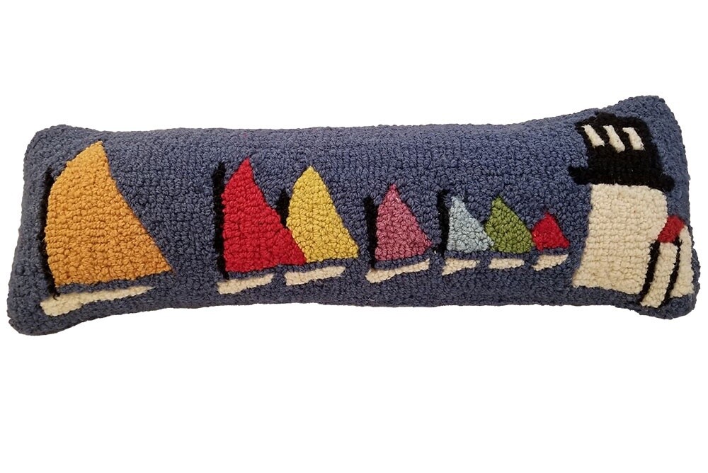 Hooked Rainbow Fleet 8&quot;x24&quot; Lumbar Pillow