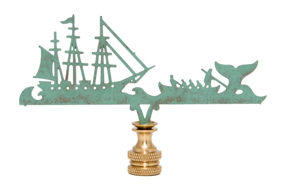 Finial Nantucket Whaling scene