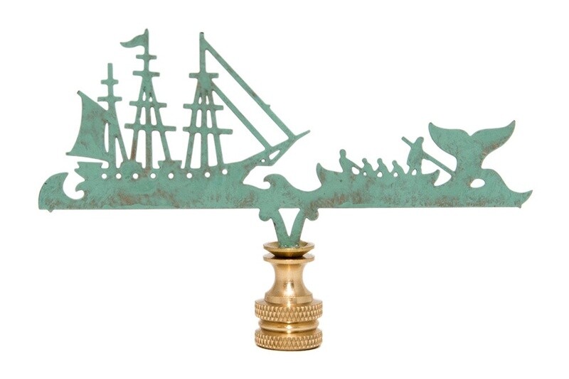 Finial Nantucket Whaling scene