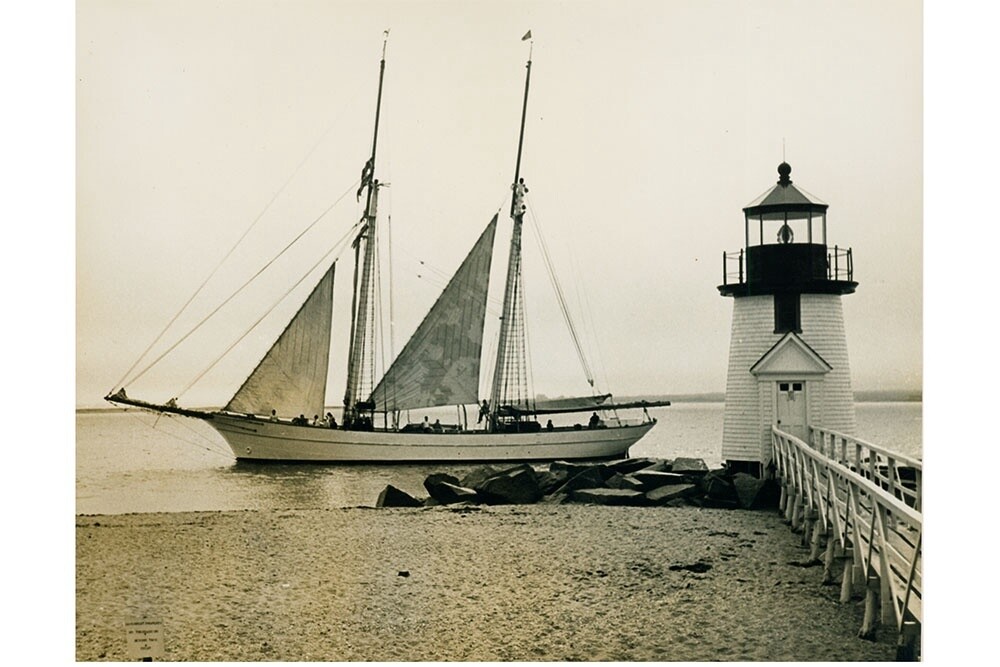 Brigantine Yankee Rounding Brant Point, circa 1950
