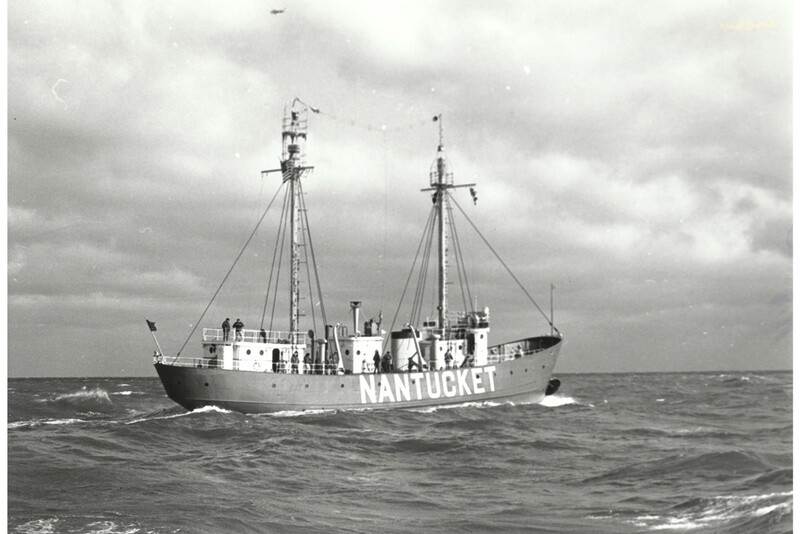 Lightship Nantucket on Station, circa 1950