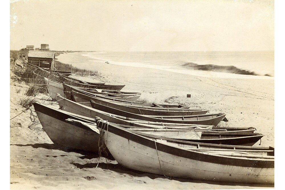 Fishing Dories on Nantucket&#39;s South Shore, circa 1900