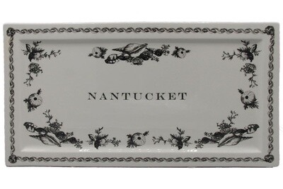 Transferware Nantucket Seashell Large Rectangular Platter