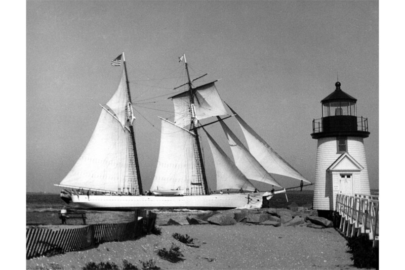 Schooner Shenandoah Passing Brant Point Light