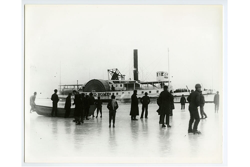 Steamship Island Home Stuck in the Ice, 1893