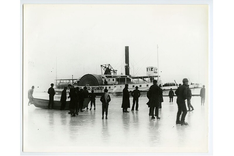 Steamship Island Home Stuck in the Ice, 1893