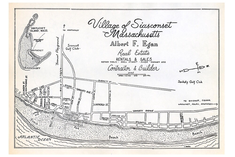 Village of Sconset Map 12x18