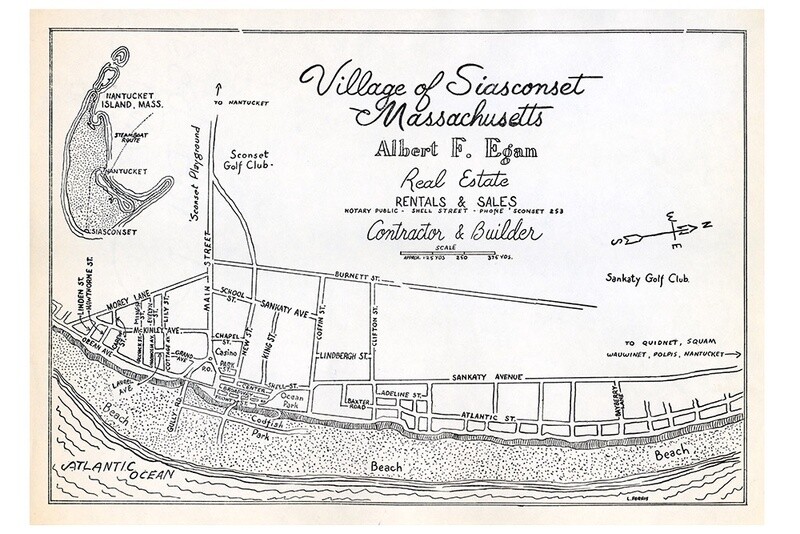 Village of Sconset Map 12x18