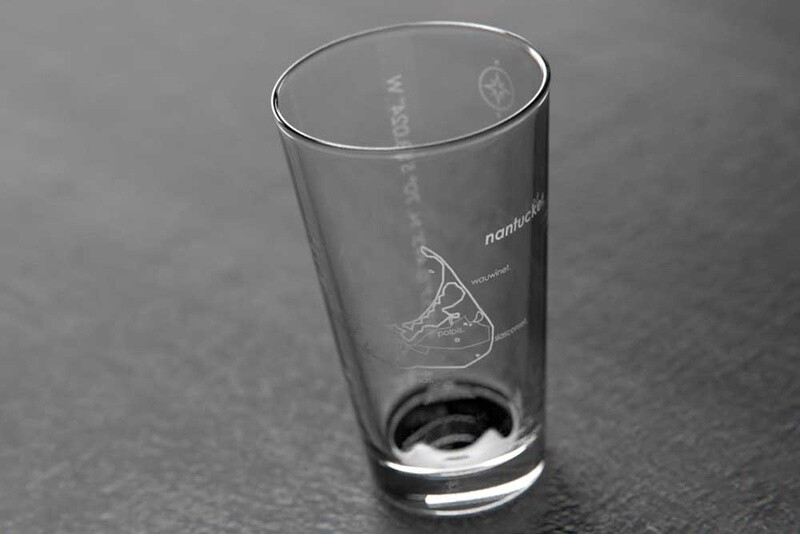 Etched Nantucket Pint Glass