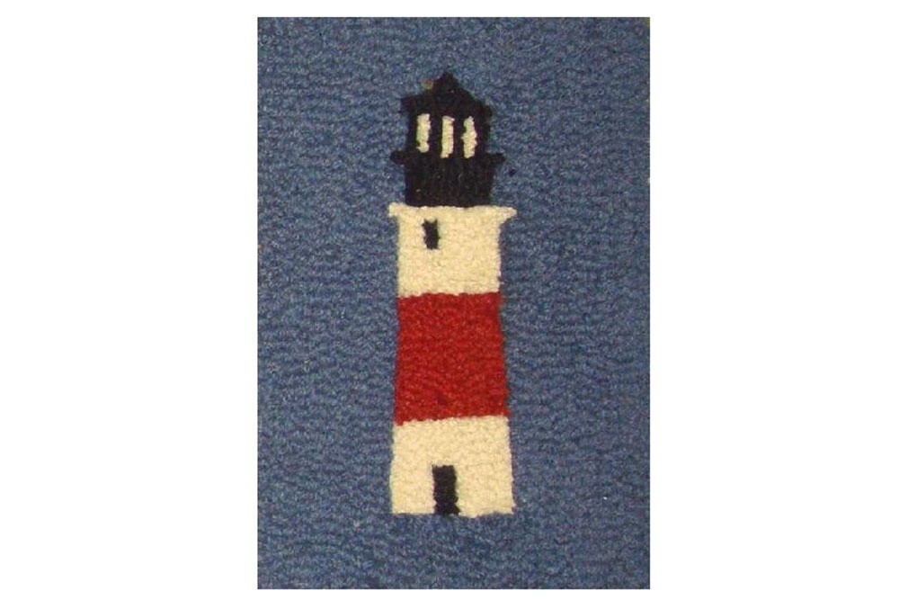 Sankaty Head Lighthouse Hooked 8&quot;x12&quot; Pillow