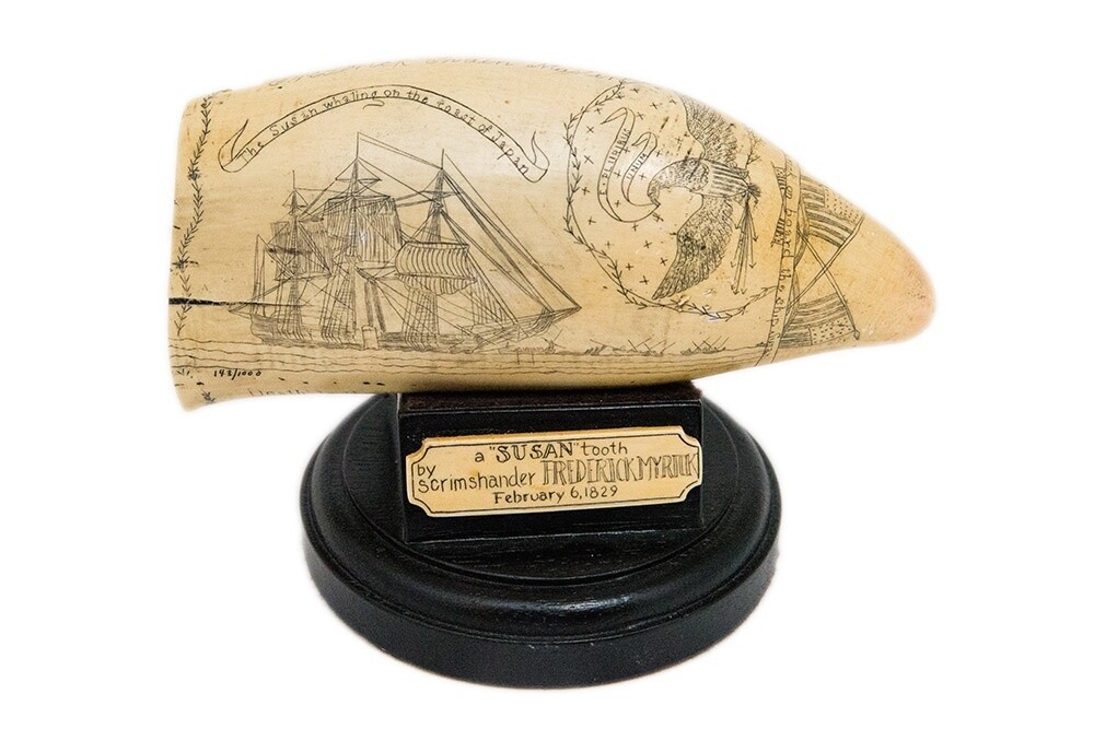 Scrimshaw Tooth, Reproduction Susan Dated February 6, 1829