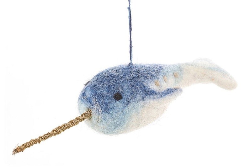 Narwhal Felt Ornament