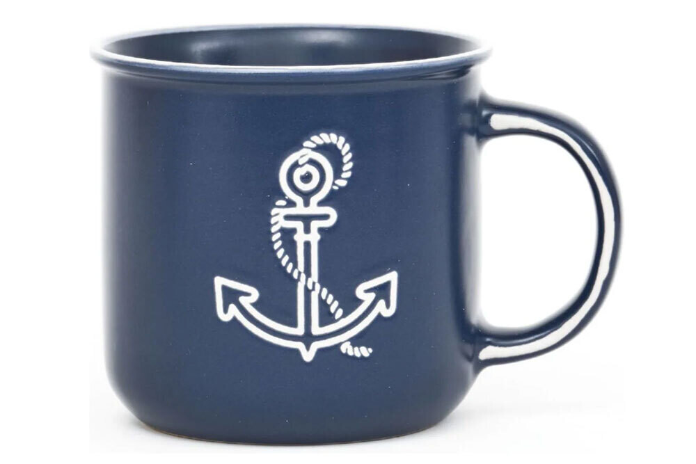 Mug - Blue &amp; White Anchor