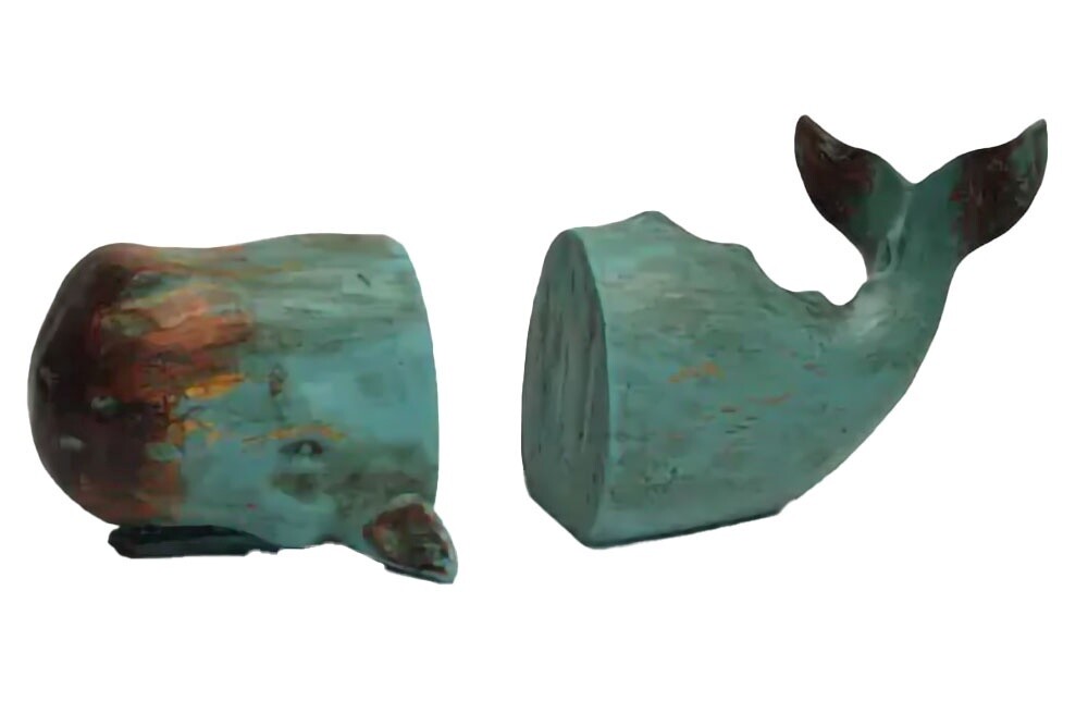 Whale Bookends (Green)