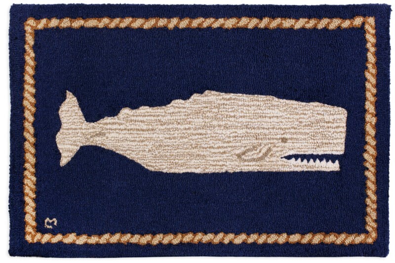 Moby Dick Hooked Accent Rug 2’x3&#39;