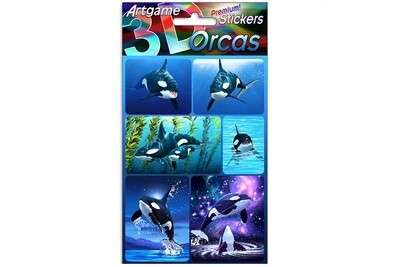 3D Stickers Orcas