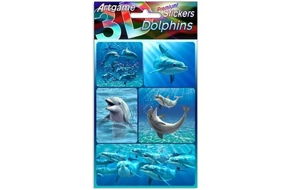 3D Stickers Dolphins