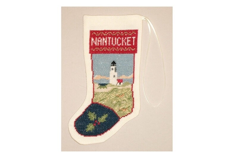 Cross Stitch Kit - Great Point Lighthouse Stocking