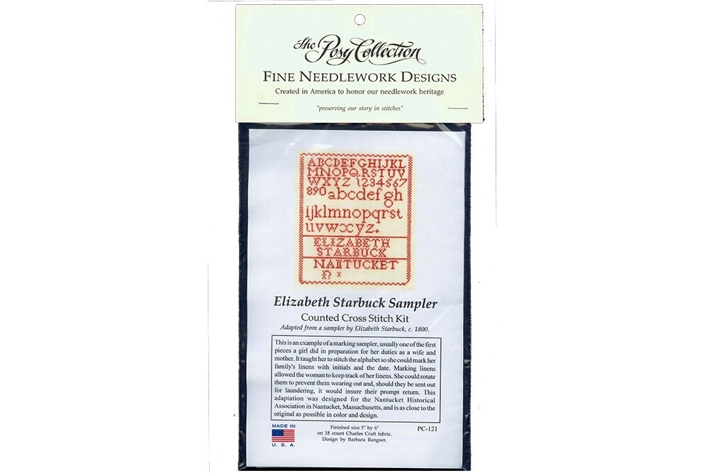Cross Stitch Kit - Elizabeth Starbuck Sampler