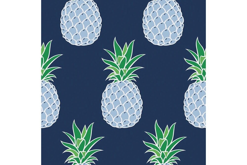 Blue Pineapple Pattern Gift Wrap