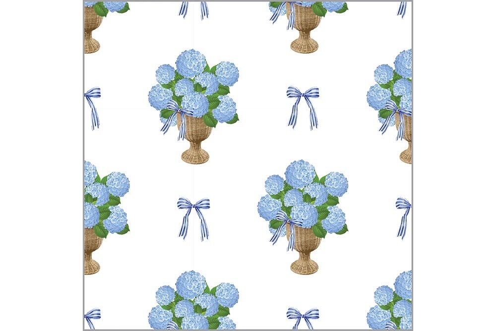 Hydrangeas and Bows Gift Wrap