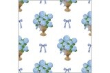 Hydrangeas and Bows Gift Wrap