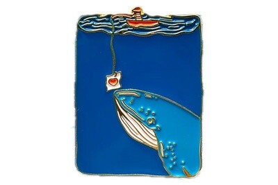 Love Note Whale Pin