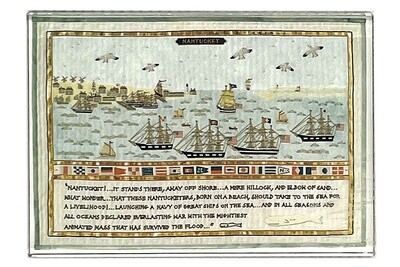 Magnet-Embroidered Boats w/Poem