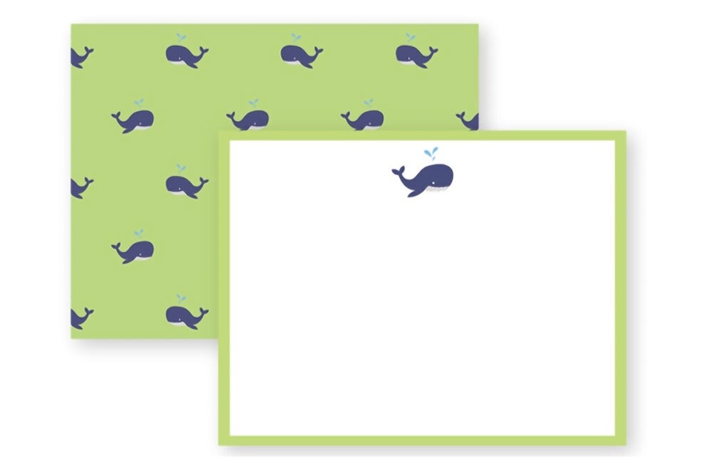 Whale Flat Note Cards