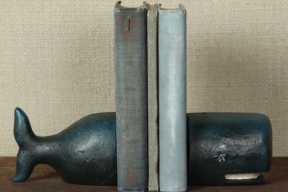 Cast Iron Sperm Whale Bookends