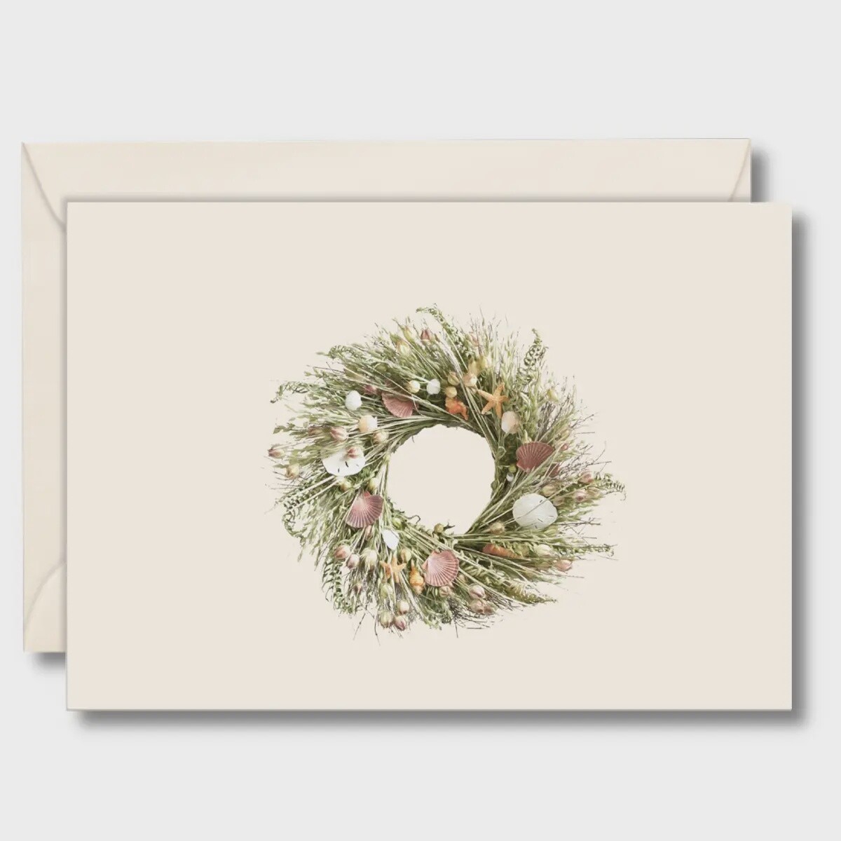 Shell wreath Happy Holidays