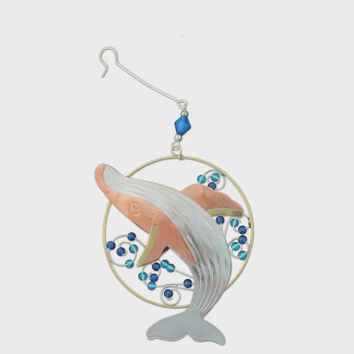 Happy Humpback Whale Ornament