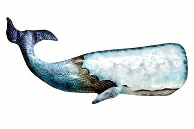 Capiz Blue Whale Wall Art