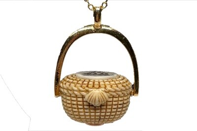 Ivory Lightship Basket Necklace