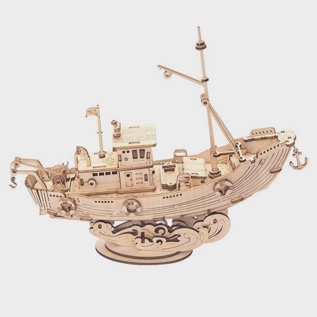 3D Wooden Puzzle - Fishing Ship