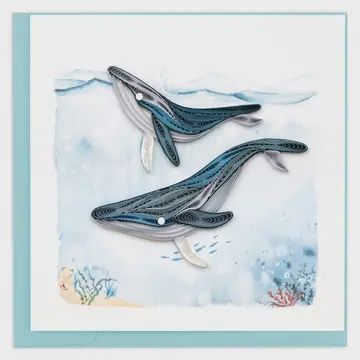 Humpback Whales Quilling Card