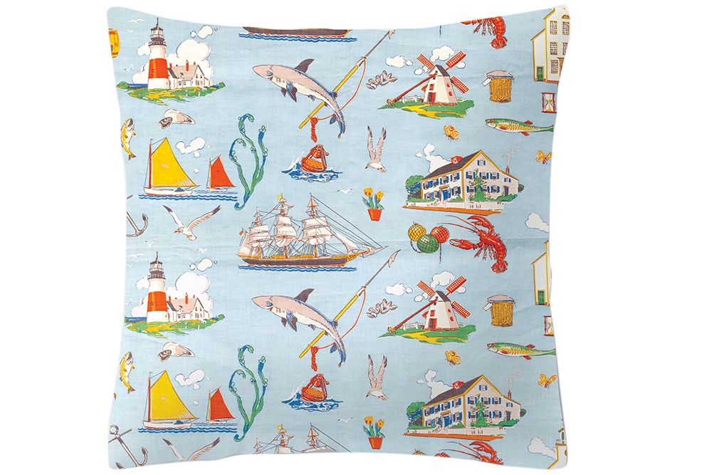 Nantucket Night Tony Sarg Inspired Pillow