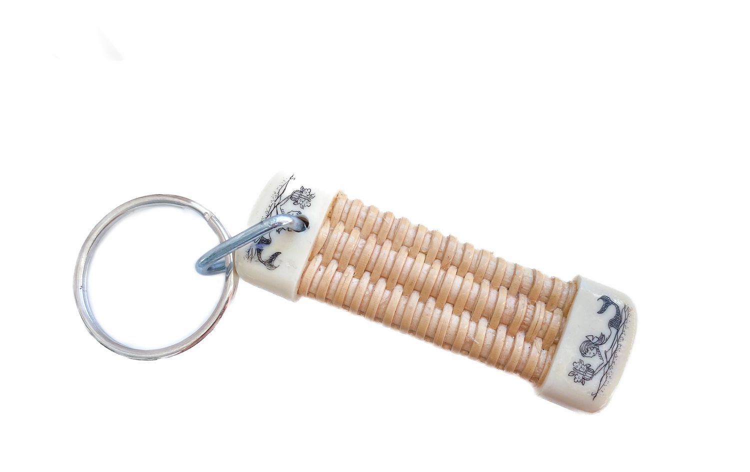 Lightship Basket Mermaid Keychain by Pat Krystofolski