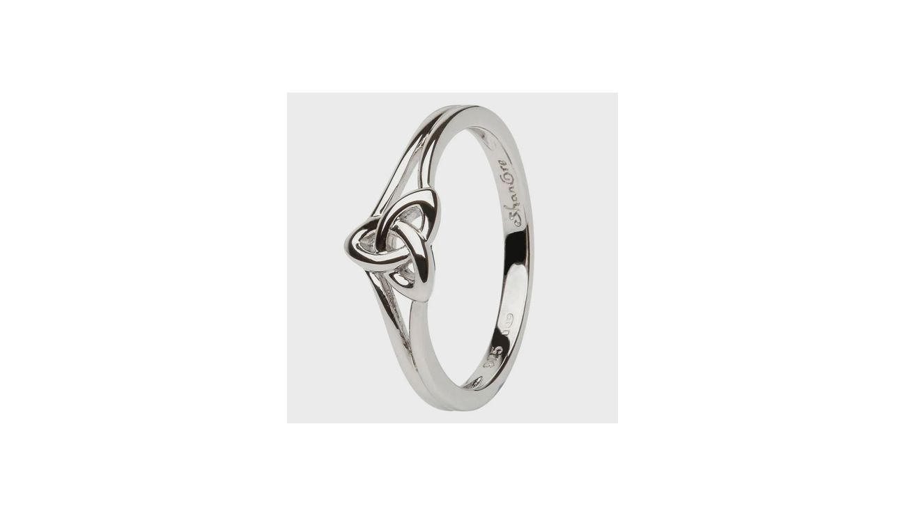 Trinity Knot Sterling Silver Ring, Size: 4