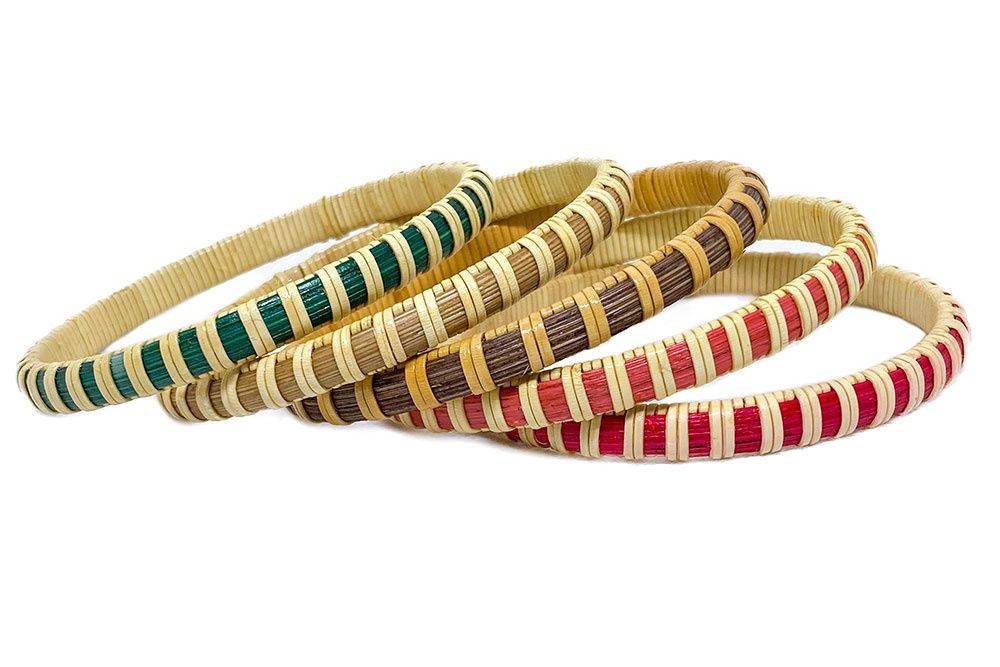 Nantucket Lightship Basket 1/4" Bangle Bracelets by Laura Stewart