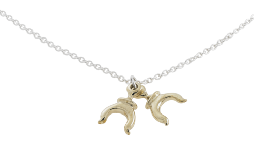 Brass Mini Oarklock Pair Necklace