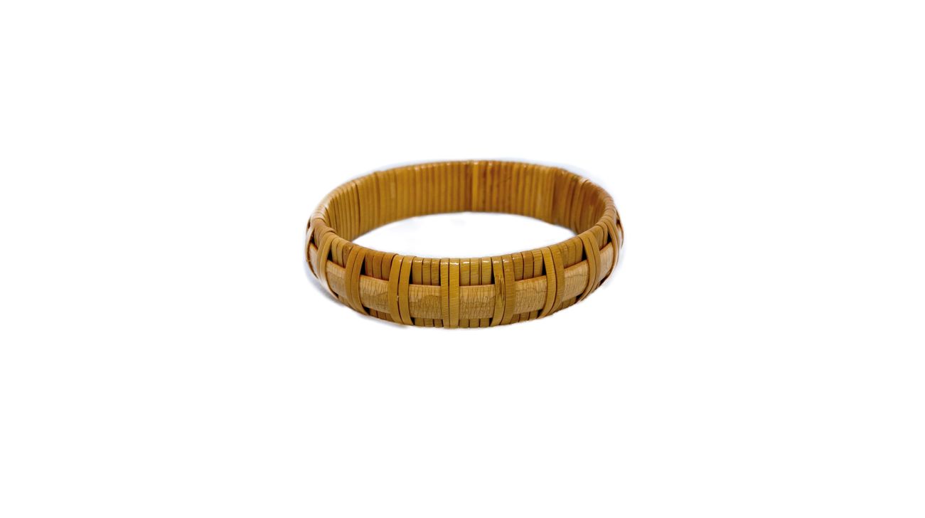 Nantucket Lightship Basket Bangle Bracelet - 1/2&quot; Traditional - by Laura Stewart