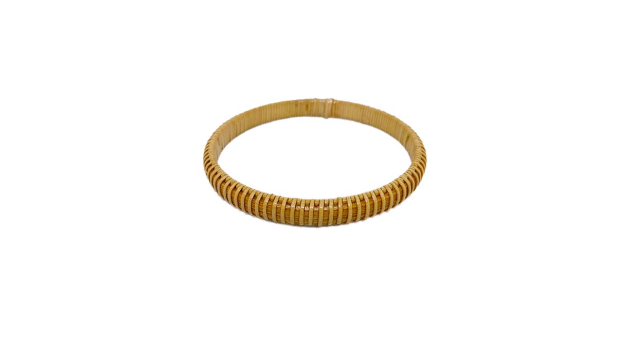 Nantucket Lightship Basket Bangle Bracelet - 1/4&quot; x 3&quot; Traditional - by Laura Stewart